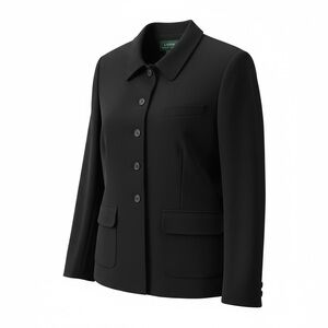 Lauren Ralph Lauren  Black Equestrian Blazer Wool Lined Jacket Women’s 14